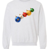 Festive Christmas Ornaments - Ash Mockup Festive Christmas Ornaments crewneck sweatshirt in ash