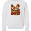 Festive Reindeer Merry Christmas - Ash Mockup Festive Reindeer Merry Christmas crewneck sweatshirt in ash