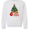 Merry Christmas Tree and Gifts - Ash Mockup Merry Christmas Tree and Gifts crewneck sweatshirt in ash
