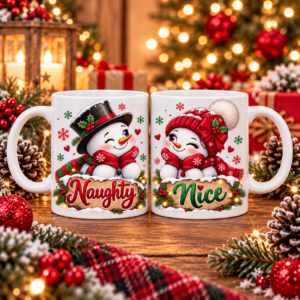 Naughty & Nice Christmas Mug Set