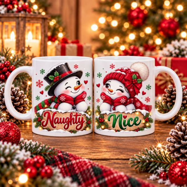Naughty & Nice Christmas Mug Set