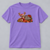 Cozy Reindeer Merry Christmas — violet T-Shirt Cozy Reindeer Merry Christmas design with a 10-inch-wide chest print on a violet T-shirt