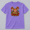Festive Reindeer Merry Christmas — violet T-Shirt Festive Reindeer Merry Christmas design with a 10-inch-wide chest print on a violet T-shirt