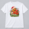 Oh Snap Gingerbread Christmas — white T-Shirt Oh Snap Gingerbread Christmas design with a 10-inch-wide chest print on a white T-shirt